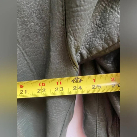 Vintage Oscar Leopold emerald green oversized soft leather full zip jacket Sz L - Picture 12 of 12